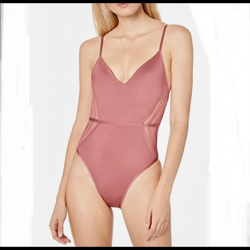Nwt BCBGMaxazria pink blush swimsuit size 2 - Picture 1 of 6